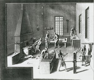Dying Silk Threads, Illustration from the Encyclopedia of Denis Diderot (1713-84) 1751-72